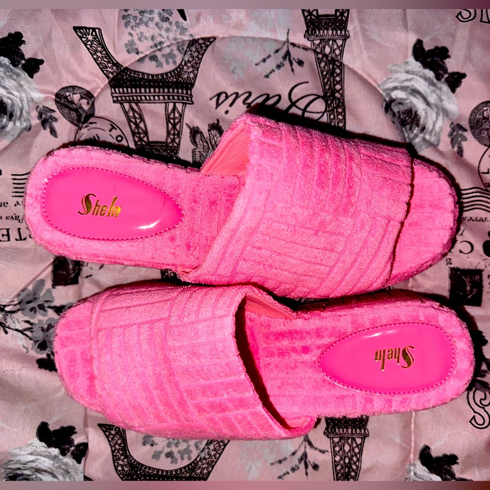 PINK wedge sandals